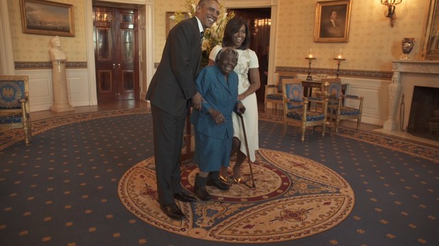 A Fabulous 106 Year Old Meets The Obamas And Dances
