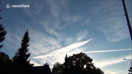 Beautiful cloud and light phenomenon over Germany