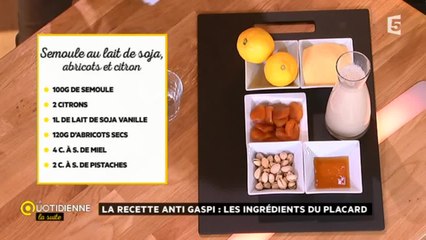 Recette : semoule au lait de soja, abricots et citrons