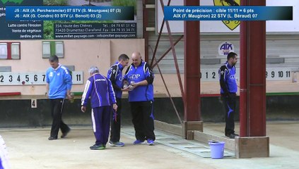 Second tour intégral, Club Elite M, demi-finale, Aix-les-Bains vs Saint-Vulbas, Sport Boules, saison 2015-2016