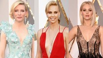 CLEAVAGE WAR: Jennifer Lawrence, Charlize Theron | 2016 Academy Awards | Oscars 2016