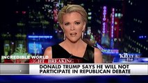 Megyn Kelly Address Donald Trump's Fox News Debate Boycott!!!!