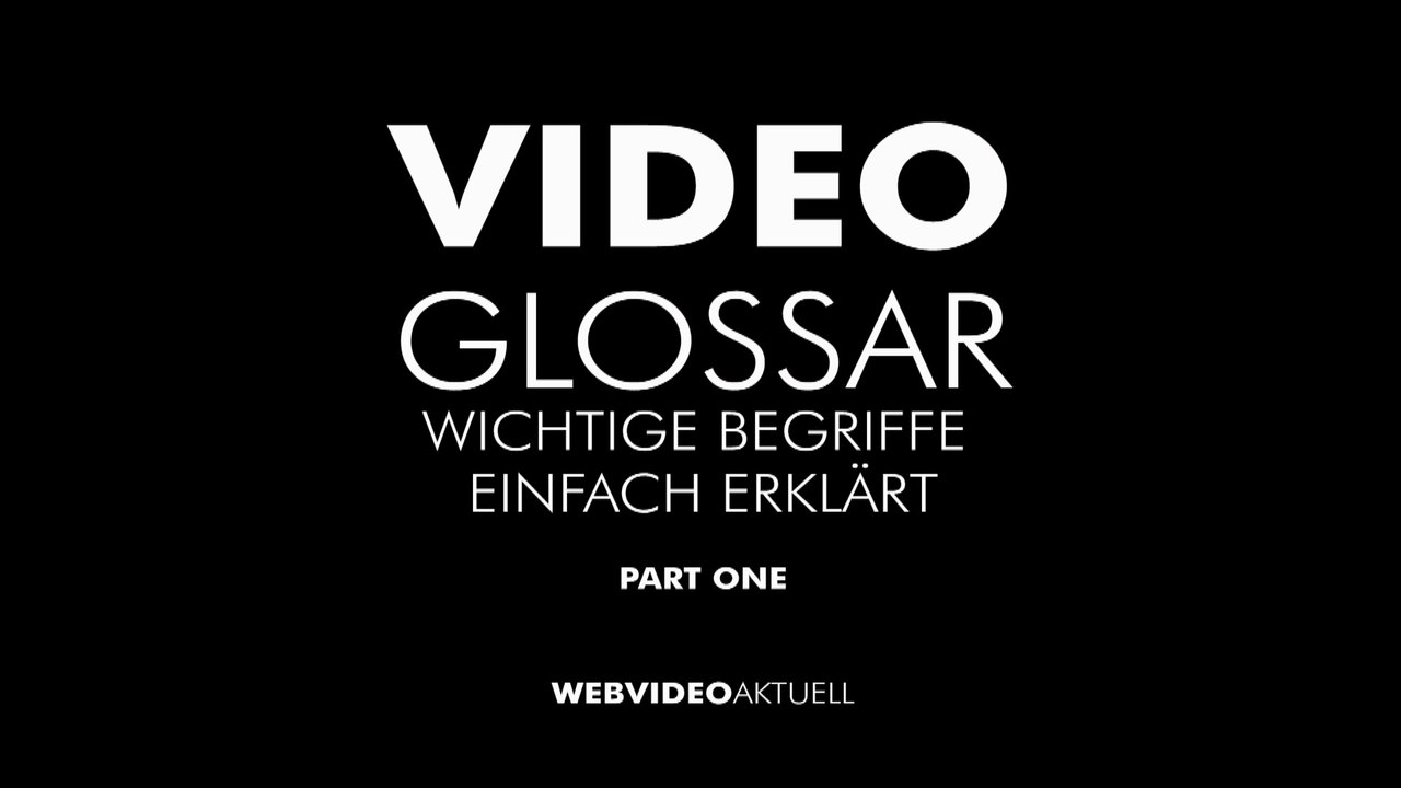 VIDEOGLOSSAR - Wichtige Begriffe einfach erkärt