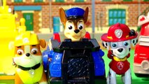 Paw Patrol CHASE , with Rubble and Marshall and Diggin Bulldozer and Fire Fightin Truck