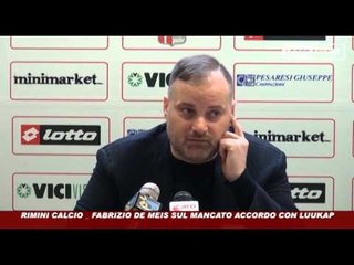Icaro Sport. Rimini Calcio: De Meis sul mancato accordo con Luukap