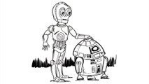 Desenhando Star Wars: Droids R2D2 e C3PO