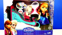 FROZEN Transforming Snow Sleigh Princess Anna and Olaf Play Doh Disney Toys Review by DCTC