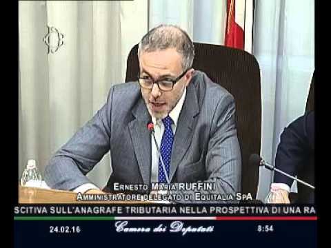 Roma - Contrasto evasione fiscale, audizione Amministratore Equitalia, Ruffini (24.02.16)