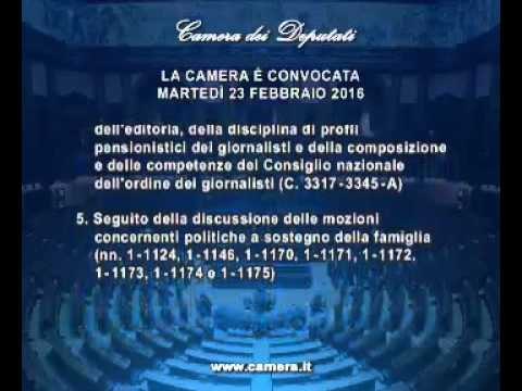 Roma - Camera - 17^ Legislatura - 575^ seduta (23.02.16)
