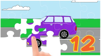 Мультфильм для детей - Пазл с машинками (Легковые автомобили)
