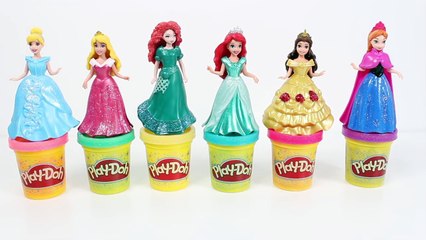 Download Video: Disney Princess MagiClip Collection Play-Doh Magic Clip Anna Ariel Merida Rapunzel Belle Dolls