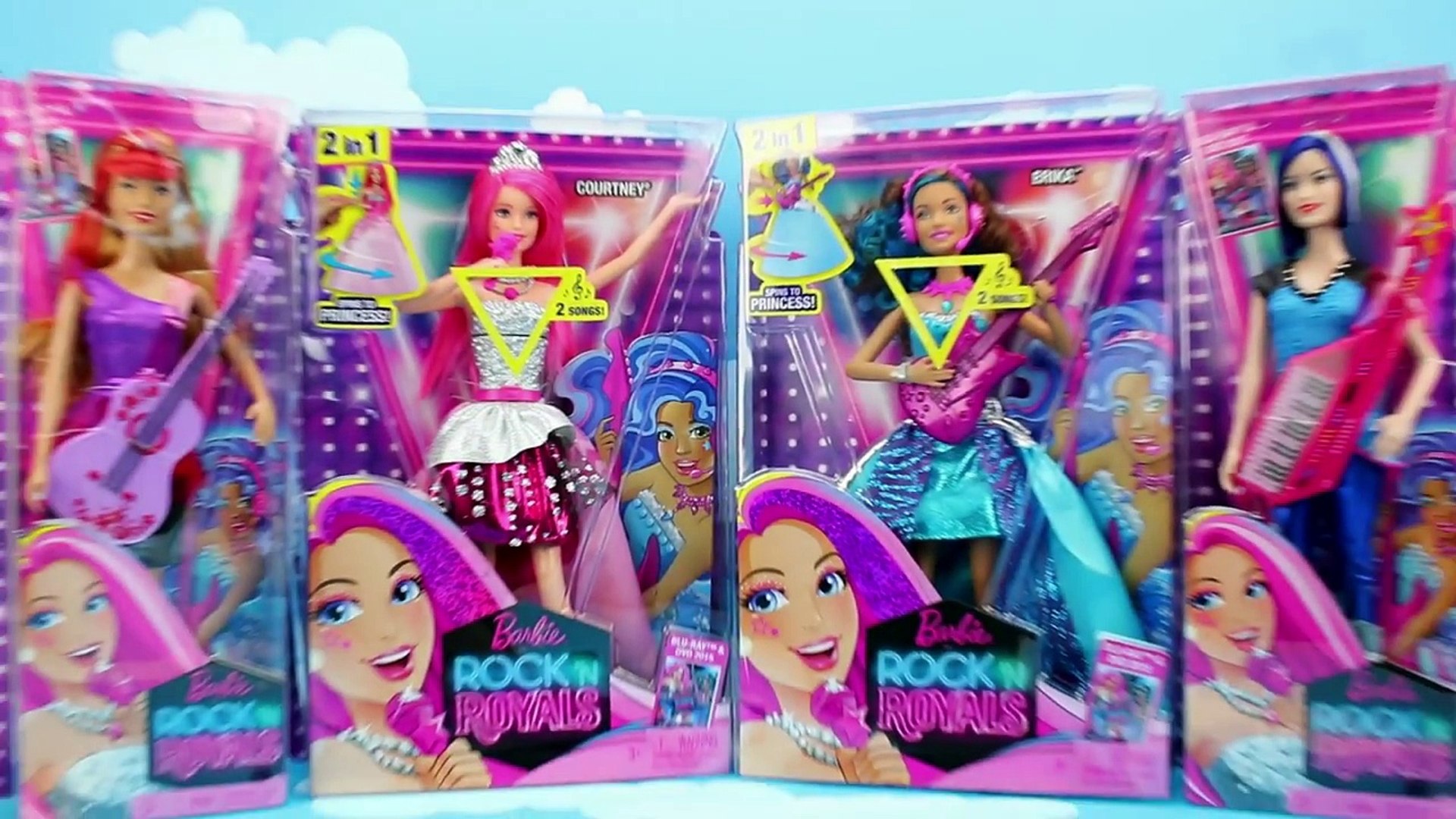 New Barbie Rock N Royals Full Set Transforming Stage Singing Dolls. DisneyToysFan