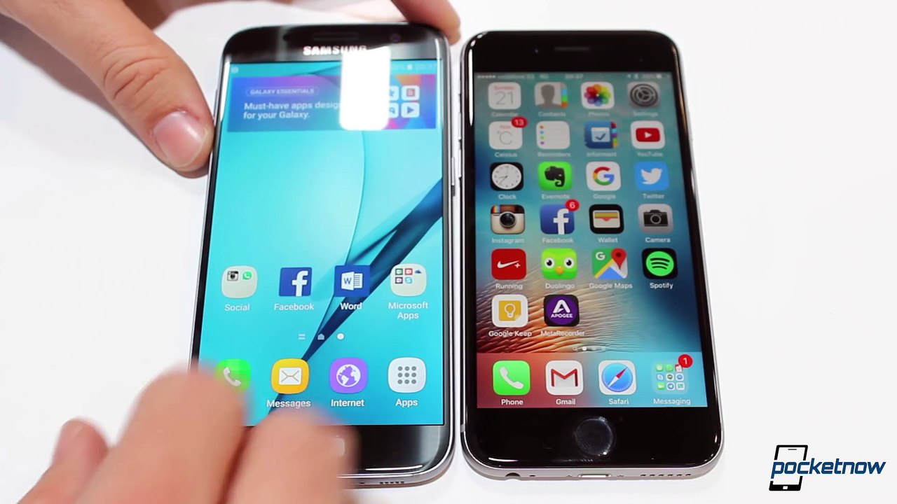 Galaxy S7 vs iPhone 6s׃ Samsung's "s" year proves superior - YouTube
