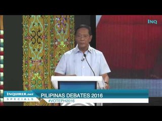 Jejomar Binay debate final word: Gov't should spend more to fight poverty