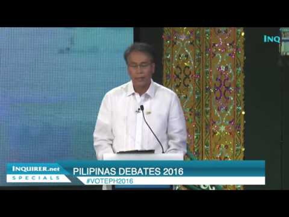 Roxas's debate closing statement: I want Filipinos to have what I have