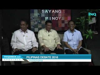 Pilipinas Debates 2016: Candidates meet at holding room before big event