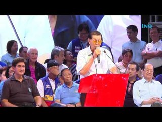 Enrile hits 'sleeping president' at Binay proclamation rally