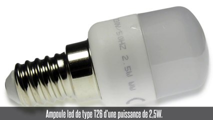 Ampoule led T26, E14, 25W, 230 lm, 270°, blanc chaud