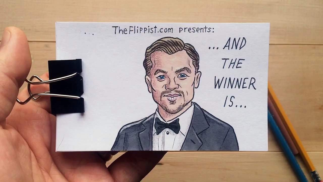 Leonardo DiCaprio Oscar Winning Flipbook Animation