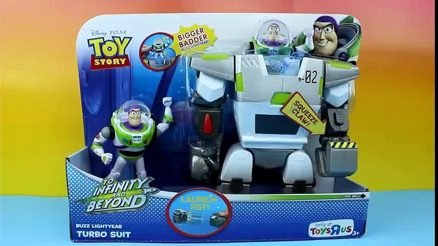 Disney Pixar Toy Story Buzz Lightyear Turbo Suit saves Disney Cars Lightning McQueen from the Lemons