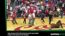 Une mascotte déclenche une bagarre générale pendant un match de basket (vidéo)
