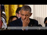 Tearful Obama pleads for 'urgency' on gun control