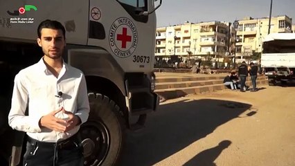 ‫حمص حي الوعر 15 2 2016 الناشط محمد السباعي يشرح طبيعة دخول وفد الصليب الأحمر‬‎