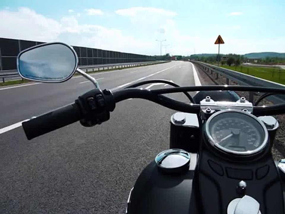 H D Softail Slim on a highway