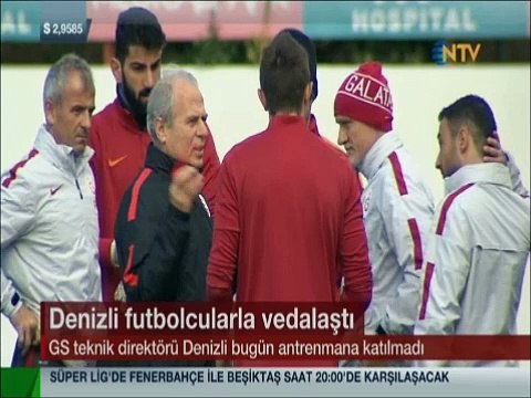 Galatasaraydan ayrılan Mustafa Denizli futbolcularıyla vedalaştı