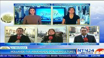 Gremio de agricultores insultan a Hollande durante la inauguración del Salón de Agricultura en París