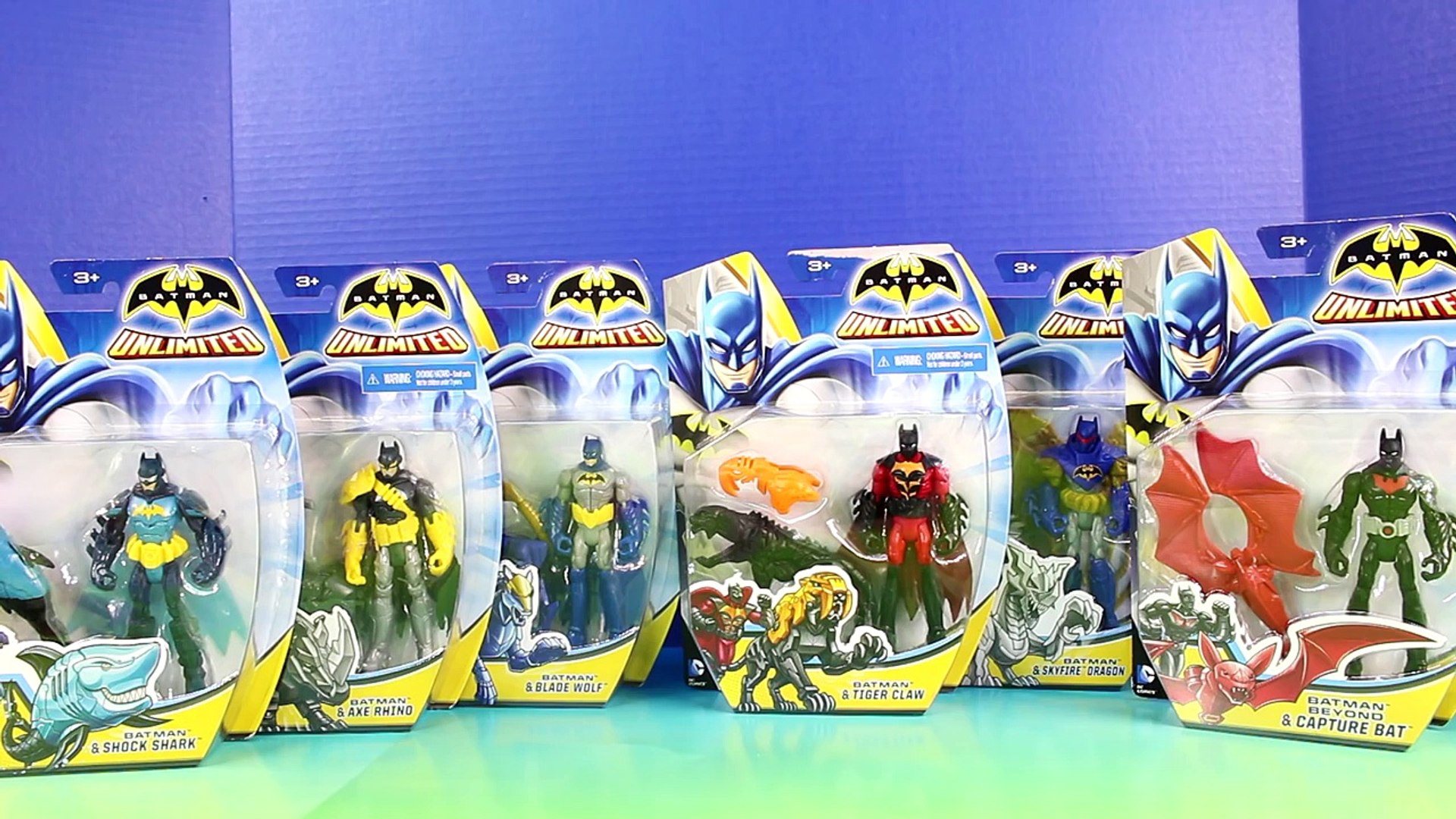 Batman Unlimited Batman Beyond Capture Bat Shock Shark Axe Rhino Blade Wolf  Tiger Claw Figures Joker