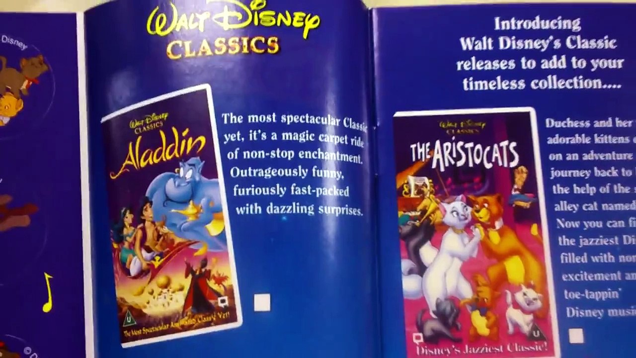 The Aristocats UK Retail VHS Release  Leaflet