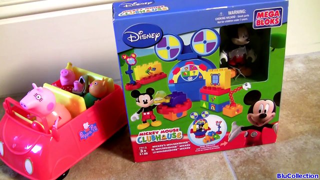 Peppa George Pig Going to Mickeys Party! Mega Bloks Mickey Mouse Clubhouse Mousekedoer Adventure
