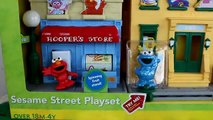 Sesame Street Playset PlaySkool Cookie Monster & Elmo meets Disney Cars Lightning McQueen & Mater!