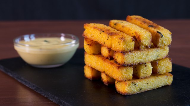 Baked Polenta Fries With Garlic Aioli-Full Recipes