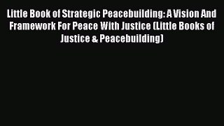Read Little Book of Strategic Peacebuilding: A Vision And Framework For Peace With Justice