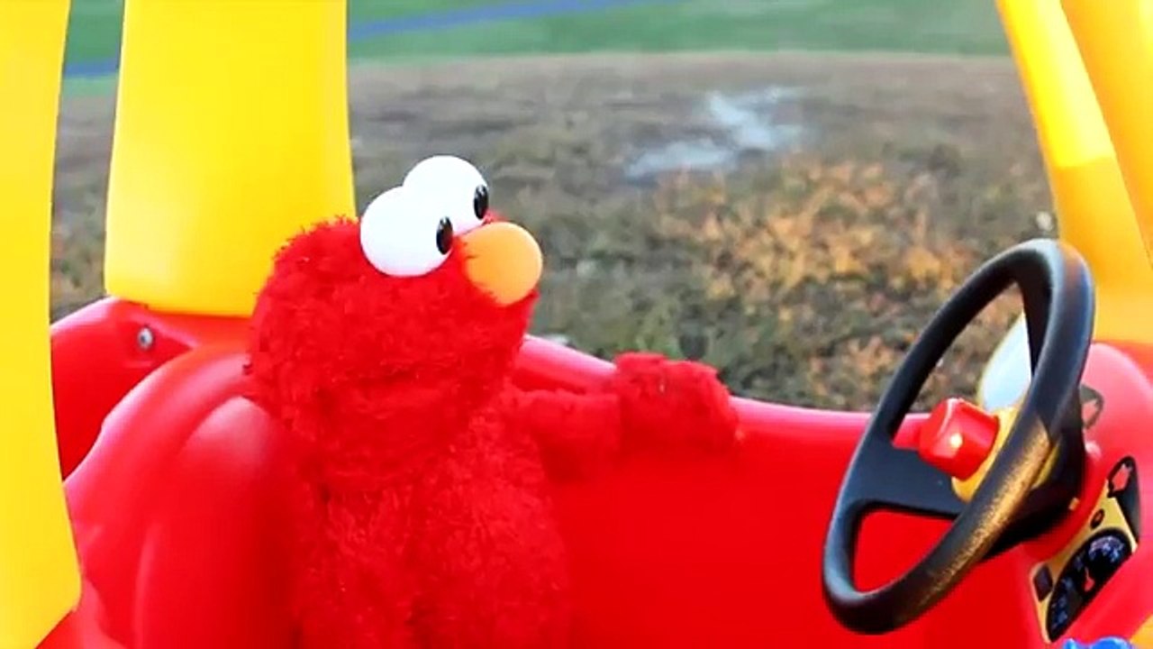 Sesame Street Elmo Live has Accidents Happen Again in a Cozy Coupe ft. Sulley Monsters University