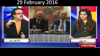 Live with Dr. Shahid Masood - 29th February 2016 on ARY News