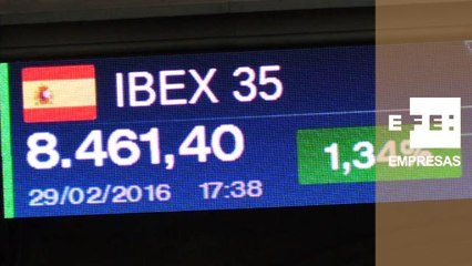 La Bolsa española supera los 8.400 puntos tras subir un 1,34% al cierre