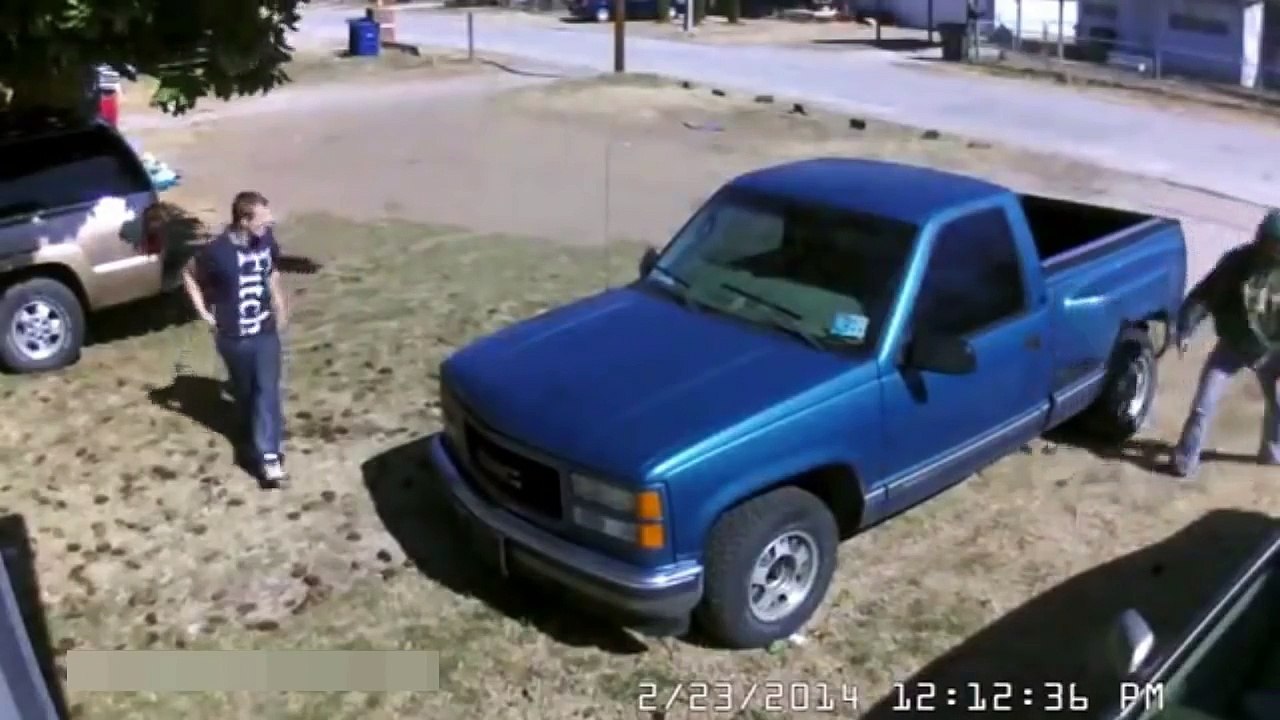 Neighbors from hell in Oklahoma caught on surveillance video