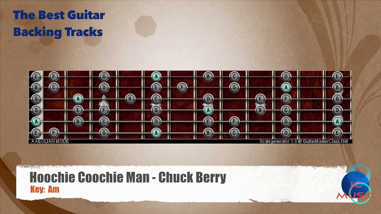 Hoochie Coochie Man - Chuck Berry Guitar Backing Track with scale chart