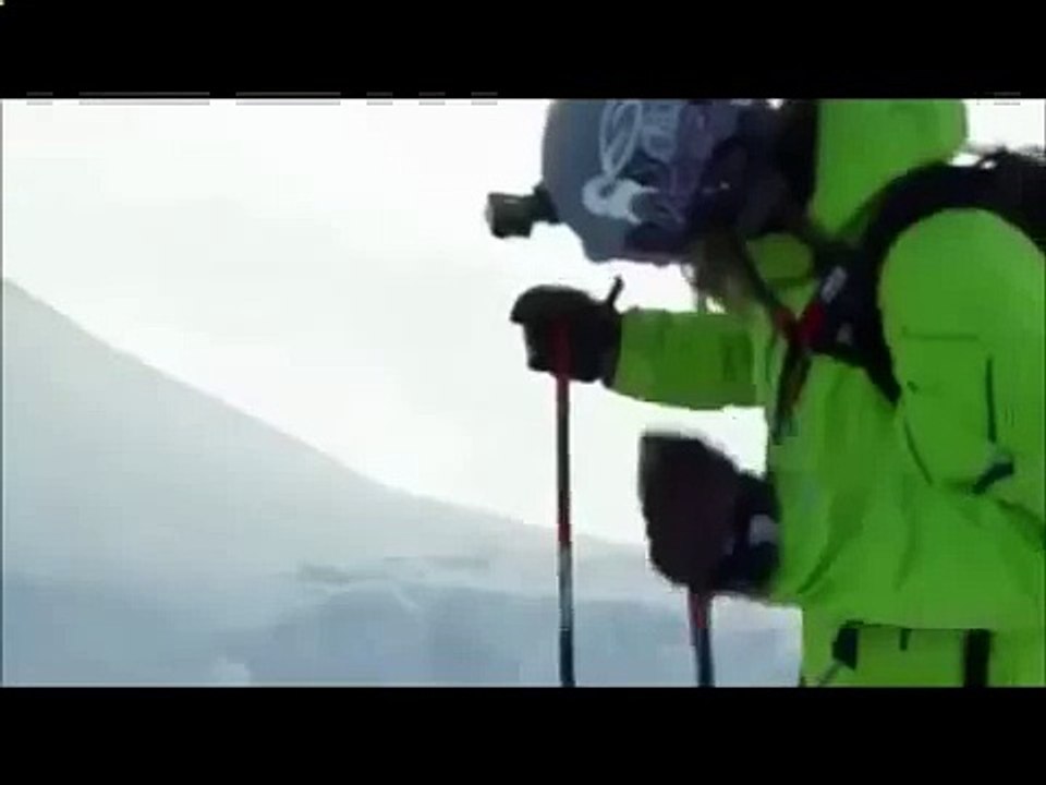 Экстремальное видео. Супер экстремальный спуск в горах на лыжах! №150