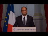 French President Hollande's statement on Paris attacks