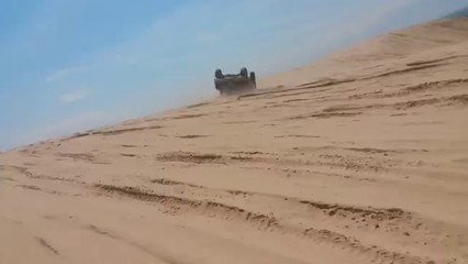 Huge Crash and Flip at Silver Lake Sand Dunes