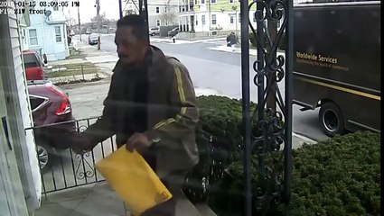 Mom Sends Her Young Son To Steal A UPS Package