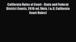 Read California Rules of Court - State and Federal District Courts 2016 ed. (Vols. I & II California
