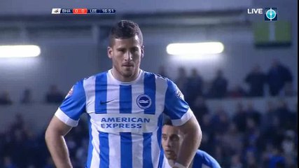 Hemed T. (Penalty) Goal - Brighton 1 - 0	 Leeds - 29-02-2016