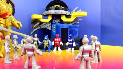 Imaginext Power Rangers & Batman Defeat Rita Repulsa Goldar Putty Patrol In Epic Battle
