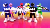 Imaginext Power Rangers Blue Green Pink Yellow Black Red Ranger Battle Putty Patrol Toys