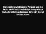 Download Historische Entwicklung und Perspektiven des Rechts der öffentlichen Aufträge (Europaeische